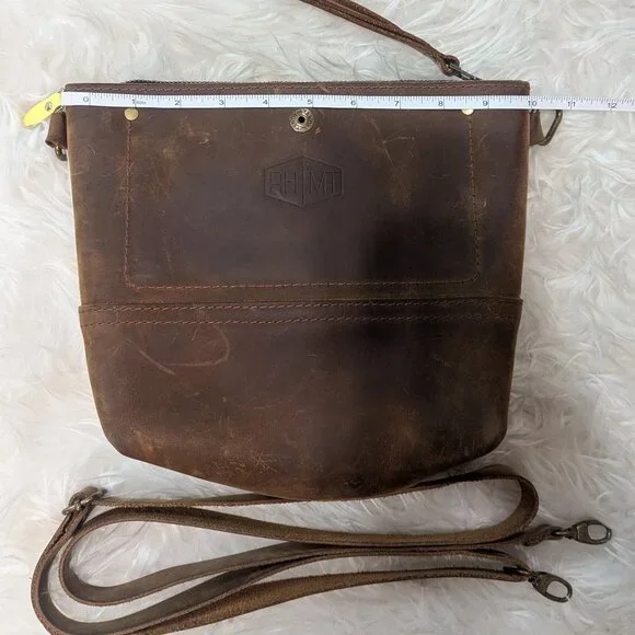 Pendleton Glacier Bay Stripe | Mini Fairfield Crossbody | Handmade Leather Purse - Picture 3 of 7